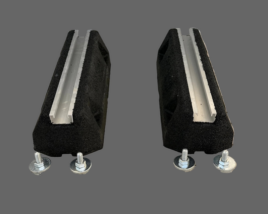 Dämpfungssockel für Klimaanlagen – 400 mm | 95 × 135 × 400 mm | inkl. Hammerkopf-Schrauben